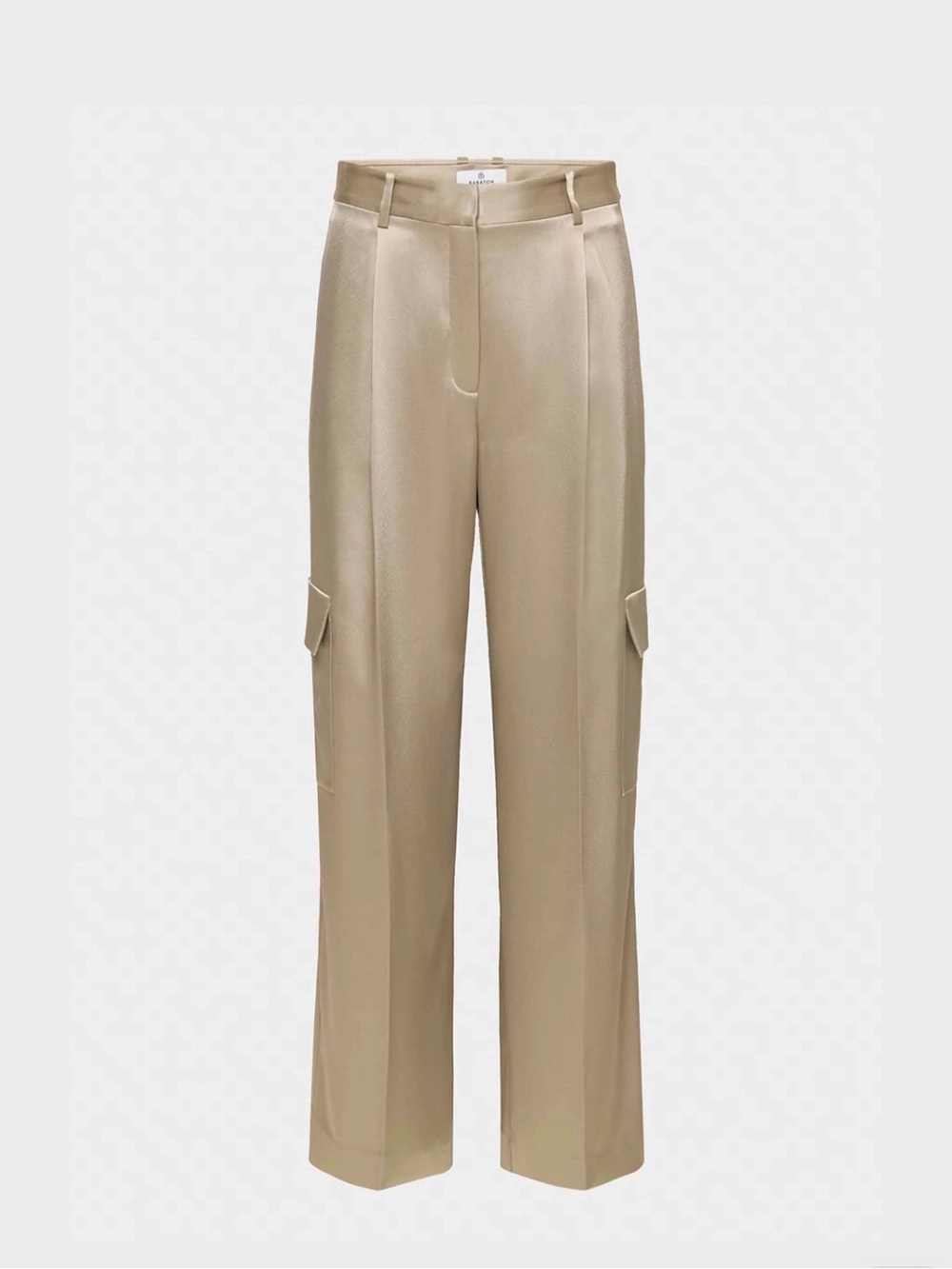 Calvin Klein Jeans Beige Wide-Leg Cargo Trousers